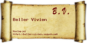 Beller Vivien névjegykártya
